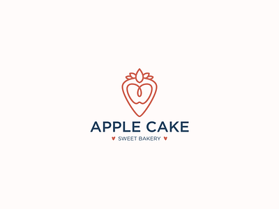 Apple logo apple bakery cake crown logo logotype minimalism nature sweet