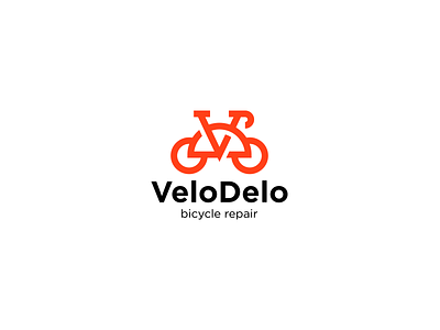 Bicycle repair bicycle d logo logotype minimalism monogram monoline repair v wheel