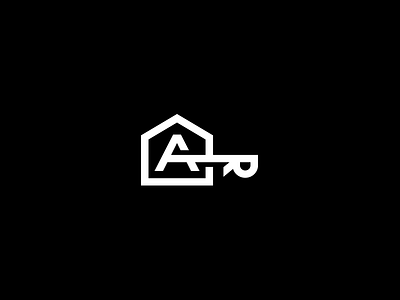 AR house ar home house logo logotype monogram real estate realtor