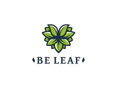 Be leaf eco food healthy logo logotype nature