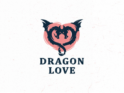 Dragon love dragon logo logotype love valentine