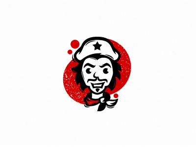 Che Guevara character che guevara logo red revolution style