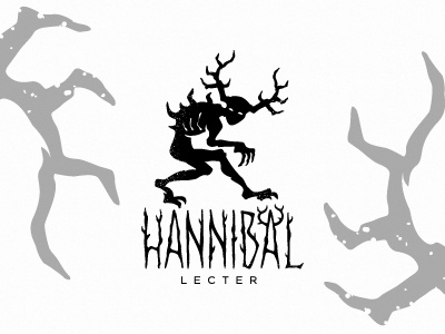 Hannibal cannibal deer halloween hannibal horror lecter logo logotype style