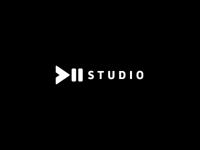 A11 Studio logo logotype minimalism music play sound stop studio