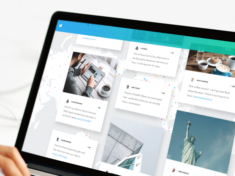 Twitter Live Concept animation concept map twitter ui ux web web design