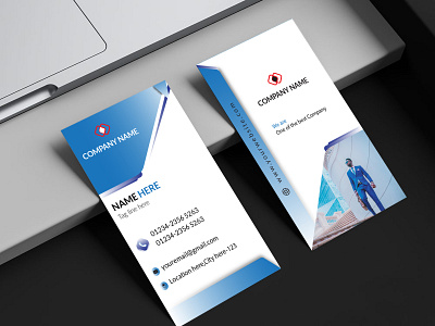 Corporate Vertical Business Card ai design brand identity businesscard card clean company branding design professional business card professional design vector vertical business card visiting card
