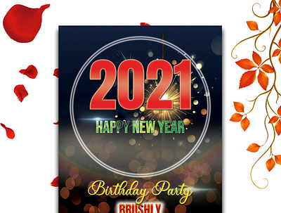 Happy New Year Flayer brand identity branding design clean colorful concert flyer flayer flayer design modern new year flayer party flyer