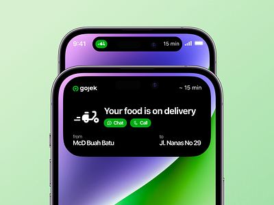 Food Delivery Dynamic Island Exploration design dynamicisland exploration ios16 iphone14pro ui uiux