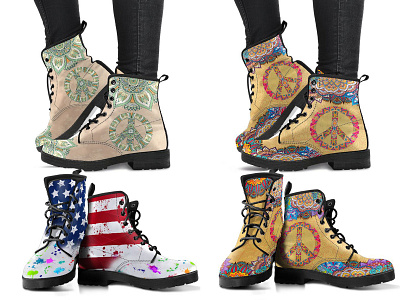 Mandala and 4th July Boots Design