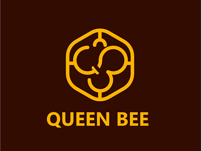 Logo Queen Bee branding design icon illustration logo logo minimalist minimalist
