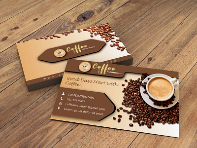 Visiting card for coffee shop