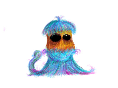 Jelly Monster cute monster furry furry monster hairy monster monster procreate procreate art