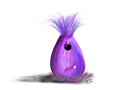 Furry Eggplant Monster