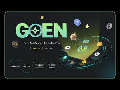 GOEN FINANCE TOKEN AGGREGATOR app design graphic design illustration logo product typography ui ux