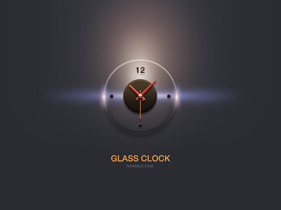 Glass clock aclock alarm clock glass transparent wall clock watch