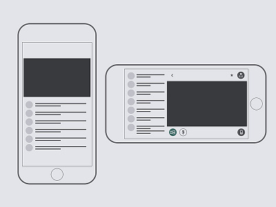 Video live app wireframe prototype