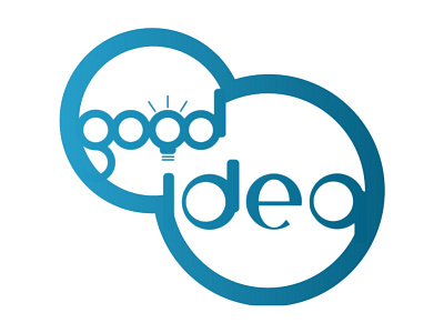 Good idea 3d logo entertainment logo good idea icon soft blue