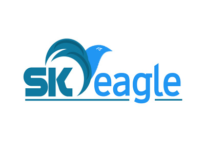 Sky eagle 3d logo animal bird logo blue sky eagle