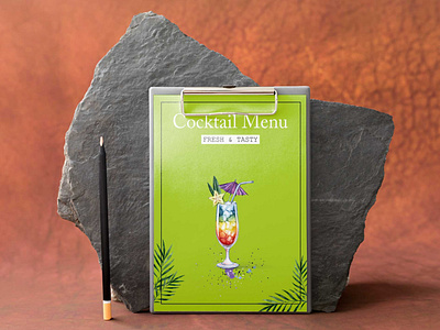 Summer Cocktail Drinks Menu Design