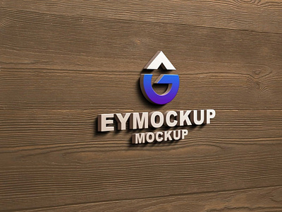 Freebies Modern 3D Logo Mockup