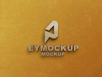 Freebies Gold Wood Logo Mockup 2021 design free free mockup logo mockup new premium psd psd mockup