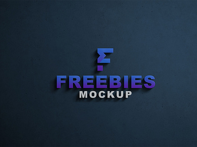 Latest Freebies 3D Logo Mockup 2021