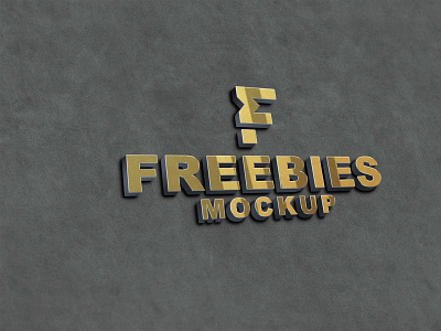 New Golden 3D Logo Mockup 2021 design free mockup graphic logo mockup new premium psd psd mockup