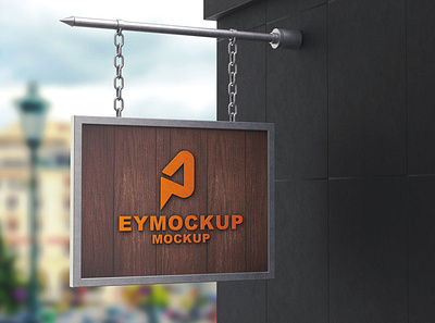 Sign Hanging Logo Mockup design free free mockup graphic logo mockup new premium psd psd mockup