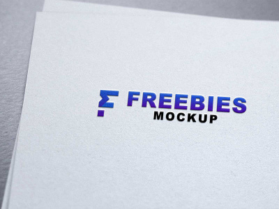 Paper Embross Freebies Logo Mockup