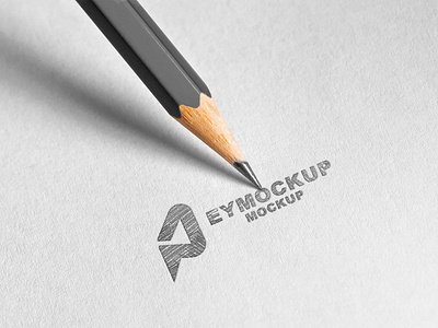 Pencil Sketch Freebies Logo Mockup