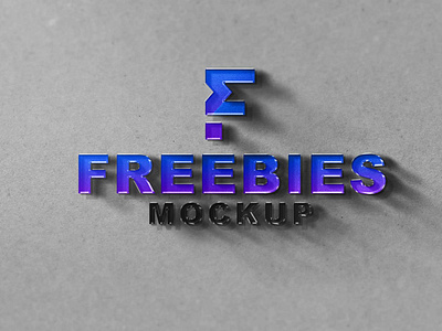 Plastic 3D Freebies Logo Mockup