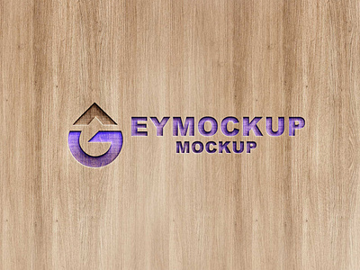 FreeBies Wooden Cutout Logo Mockup