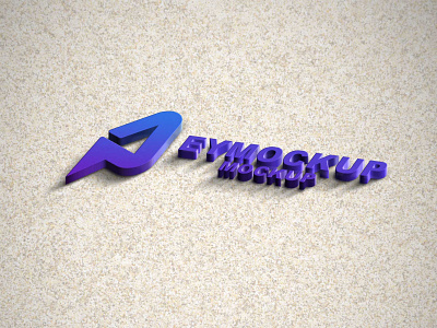 Freebies Plastic 3D Logo Mockup