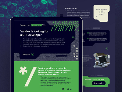 Yandex hiring graphic design ui web design website