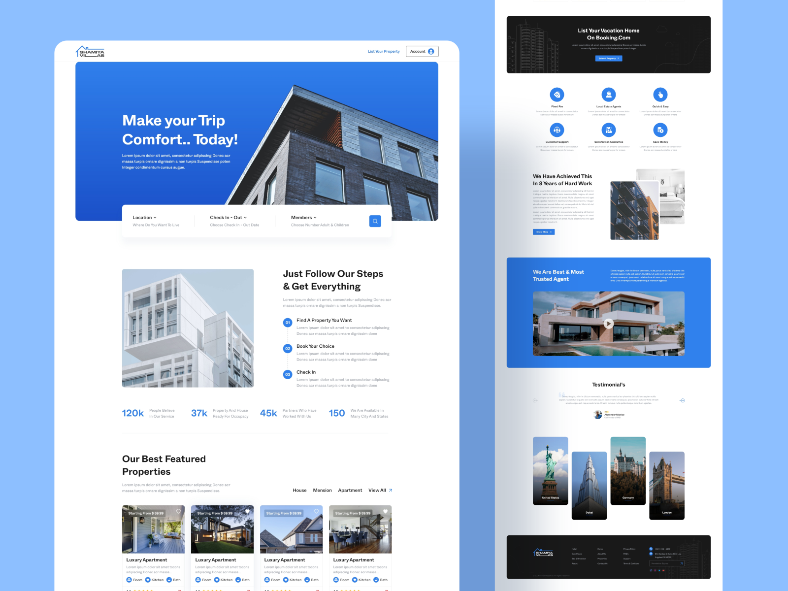 Shamiya Villas - Real Estate Web by Faizan Ahmed on Dribbble