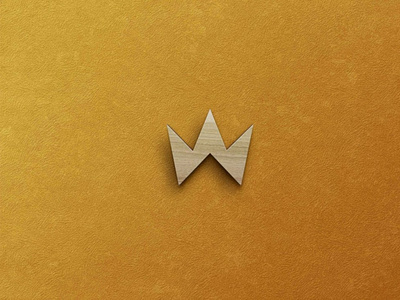 Gold Wood Logo Mockup