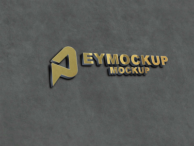 Ash Golden 3D Logo Mockup ash free golden logo latest mockup mockup design mockup psd premium psd mockup