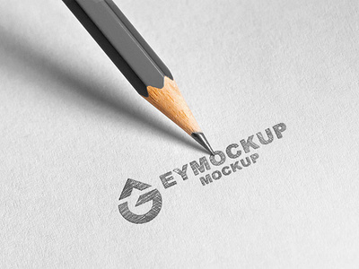 Pencil Sketch Freebies Logo Mockup