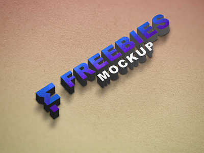 Freebies 3D Depth Logo Mockup