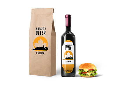 Wine Paper Bag Packaging Mockup