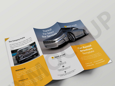 Tri Fold Car Brochure Template brochure car design free illustration latest logo mockup mockup design premium psd psd mockup template tri fold