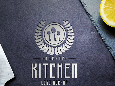 Restaurant Kitchen Logo Mockup design free illustration kitchen kitchen mockup latest logo logomockup mockup mockup design premium psd psd mockup restaurant