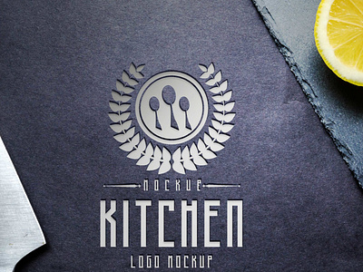 Restaurant Kitchen Logo Mockup