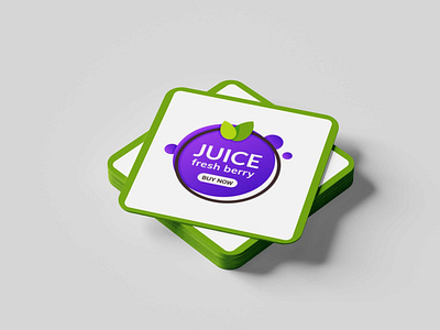 New Square Juice Coaster Mockup coaster design free illustration juice latest logo mockup new premium psd square