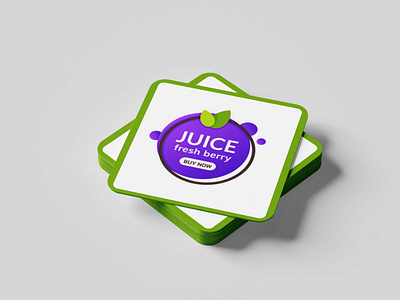 New Square Juice Coaster Mockup