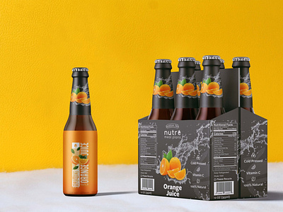 Orange Fruit Beer Packaging Mockup