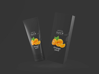 Orange Product Tube Packaging Mockup