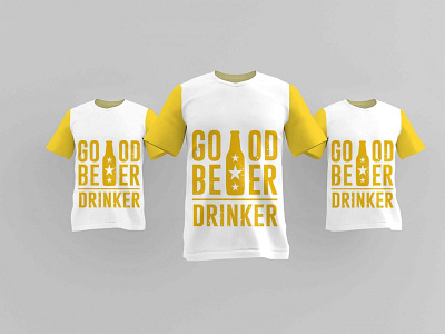 Beer Drinker T-shirt Mockup 3d animation beer branding design drinker free graphic design illustration latest logo mockup mockup design motion graphics premium psd psd mockup tshirt ui