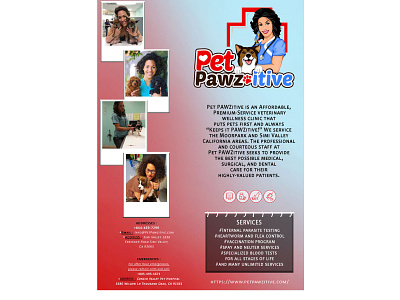 Pet PAWZitive / veterinary poster / LA, California