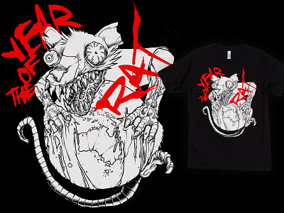 Year of the Rat shirt design illustration merch tshirt typography